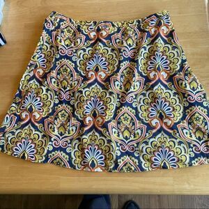 J. Crew skirt size 10 Yellow blue and green